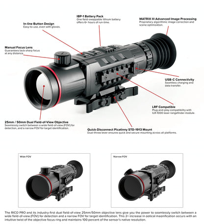 InfiRay Outdoor RICO PRO 640 Variable 25/50mm Thermal Weapon Sight